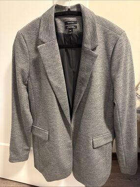 RW&CO. Heather Gray Knit Blazer with Flap Pockets